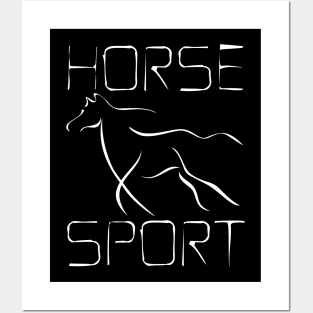 Horse Sport Discreet Drawing Birthday Gift. Posters and Art